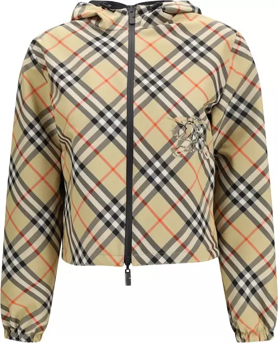 Beige Polyester Full-Length Jacket