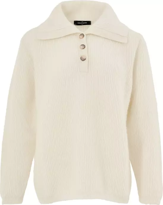 White Wool Polo Shirt