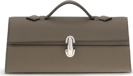 Brown Calf Leather Bos Taurus Clutch Bag