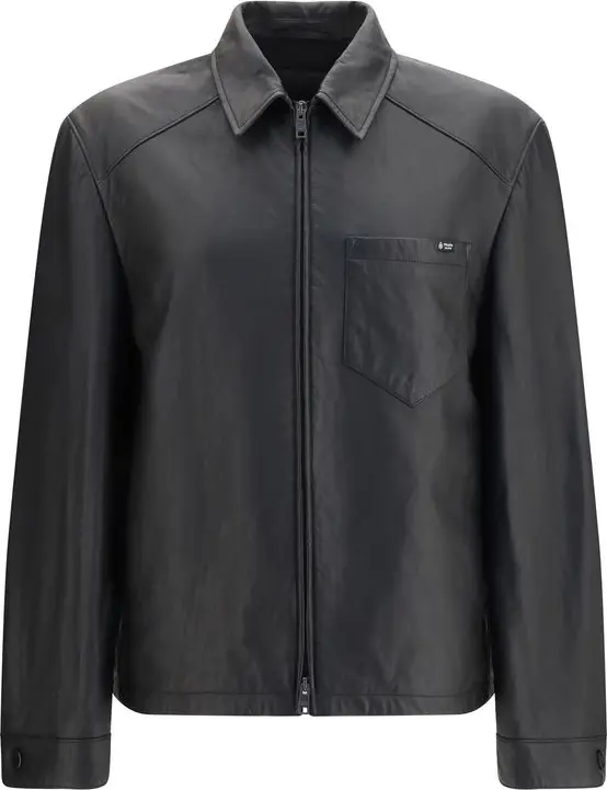 Black Lamb Ovis Aries Leather Jacket