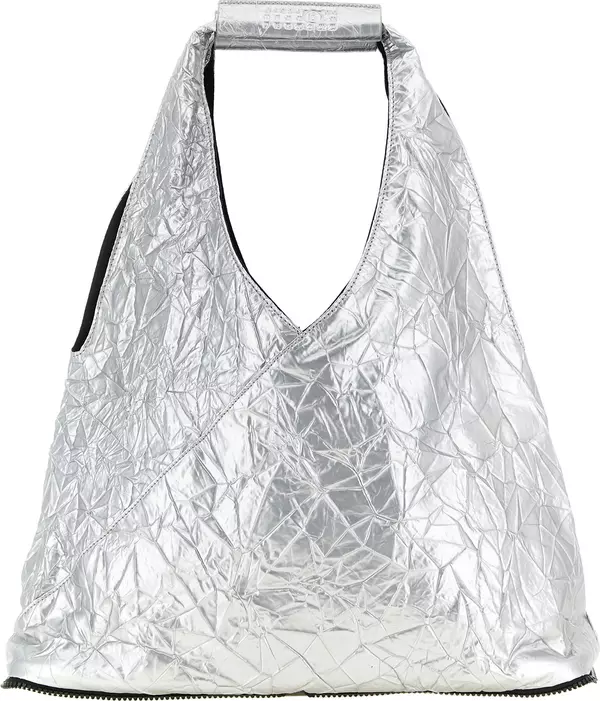 Silver Polyethylene Tote Bag