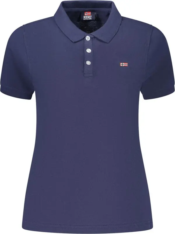Blue Cotton Women's Polo Shirt
