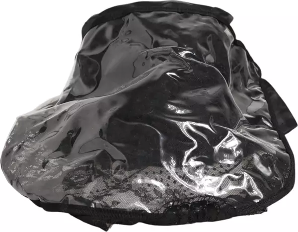Black PVC Wide Brim Men Bucket Capello Hat