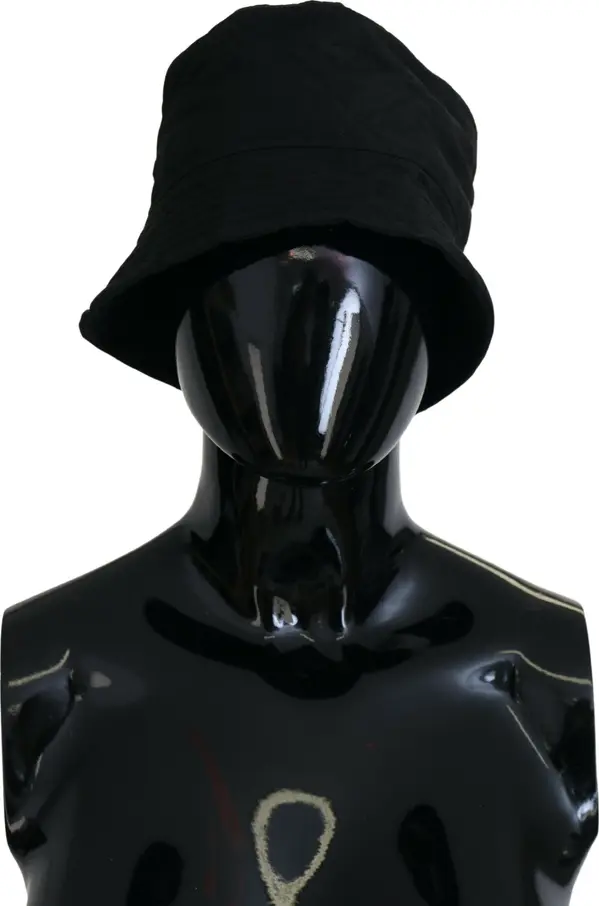 Black Nylon Women Bucket Cap Hat