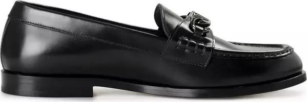 Black Leather Slip-On Loafers