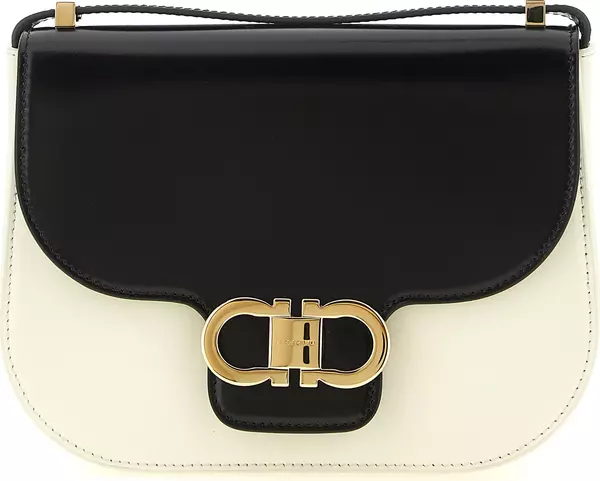 Bicolor Calfskin Crossbody Bag