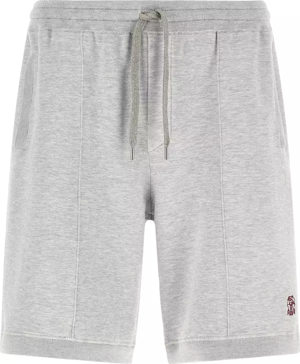 Gray Silk Bermuda Shorts