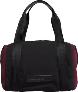 Black Maroon Hand Shoulder Duffel Travel Bag