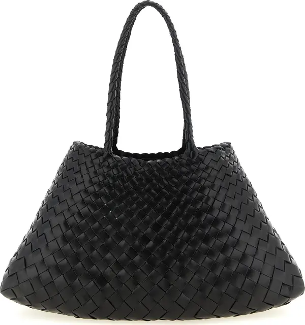Black Calfskin Shoulder Bag