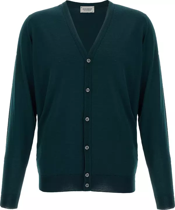 Bicolor Merino Wool Cardigan