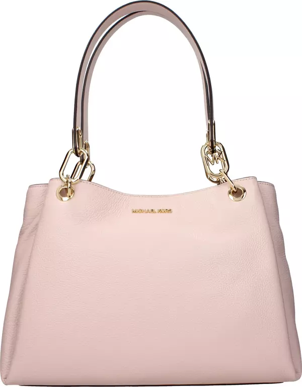 Pink Leather Shoulder Bag
