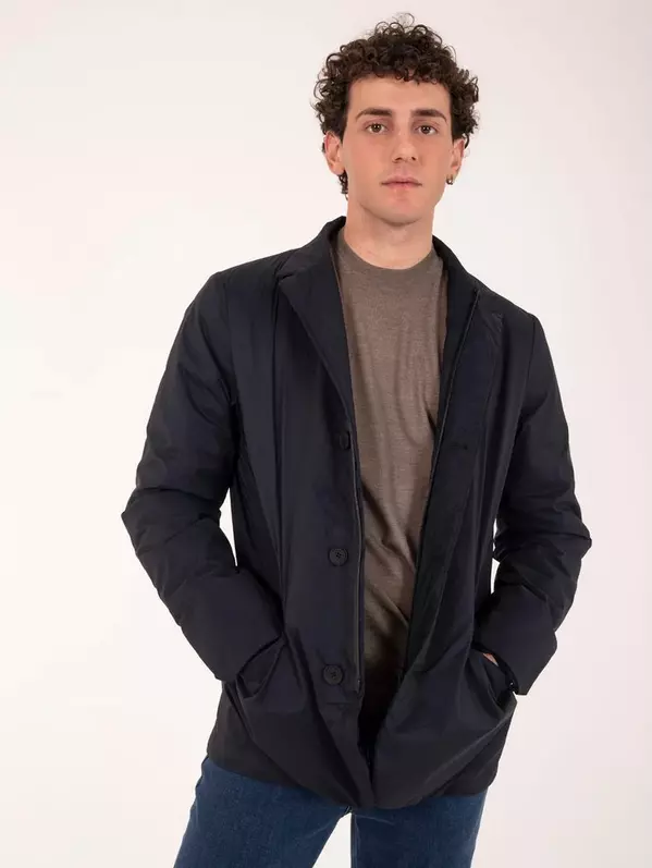 Blue Polyester Coat