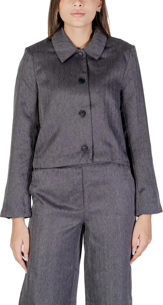 Gray Polyester Blazer