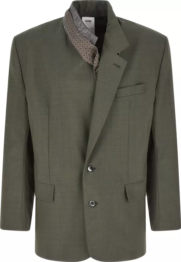 Bicolor Virgin Wool Blazer