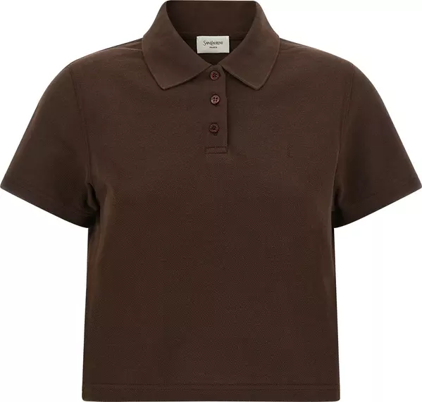 Brown Cotton Polo Shirt
