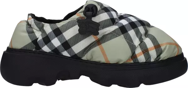 Green Fabric Slip-On Loafers