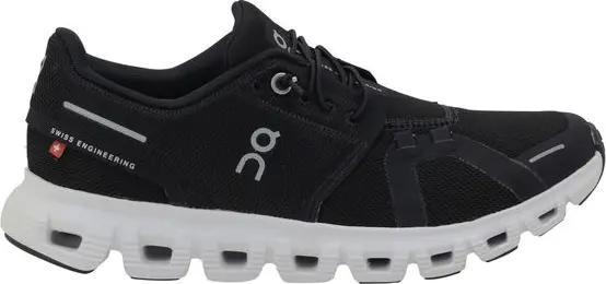 Black Polyester Athletic Sneakers