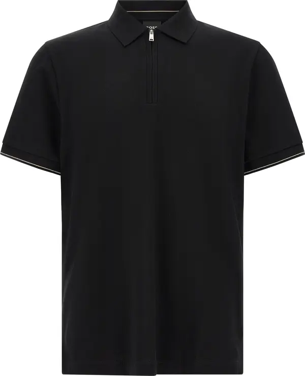 Black Cotton Polo Shirt