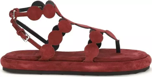 Brown Calf Leather Bos Taurus Platform Sandals