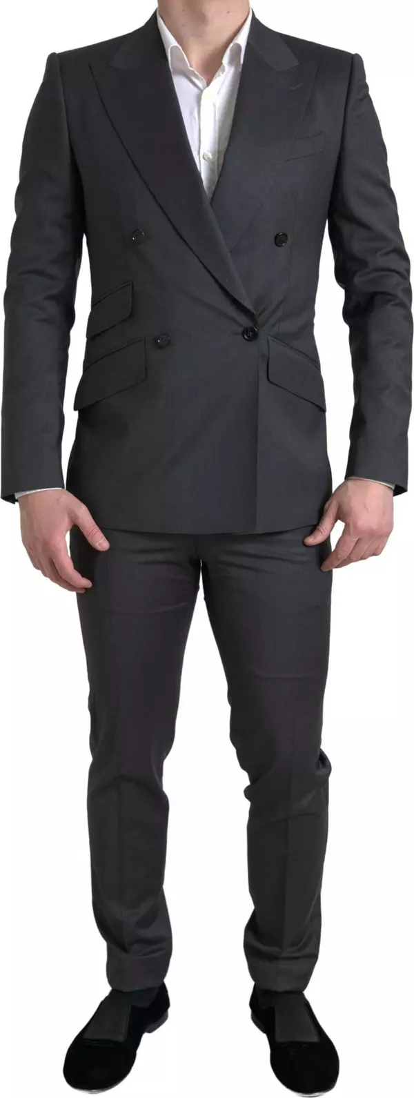 Gray 2 Piece Double Breasted SICILIA Suit