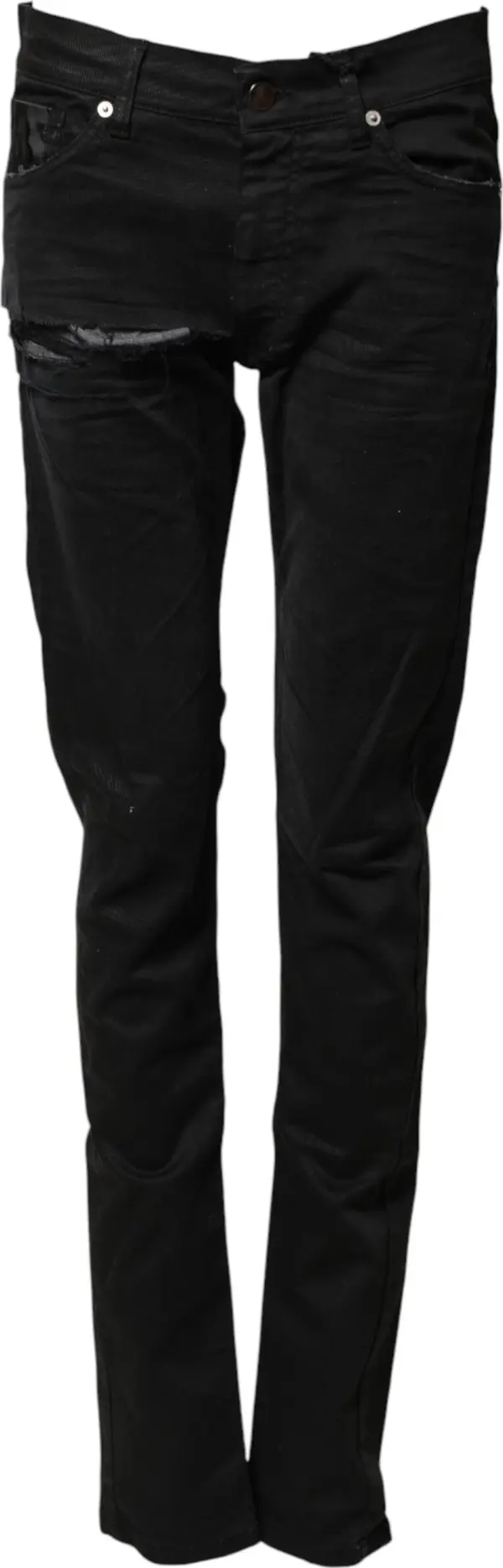 Black Tattered Men Skinny Denim Trouser Jeans