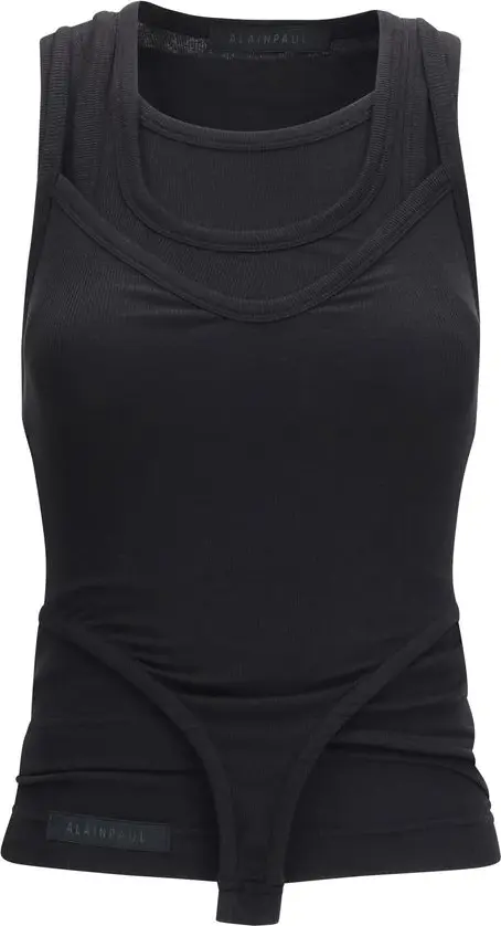 Black Lyocell Tank Tops