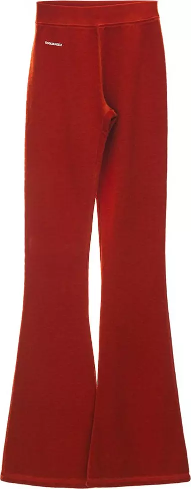 Red Cotton Athletic Pants