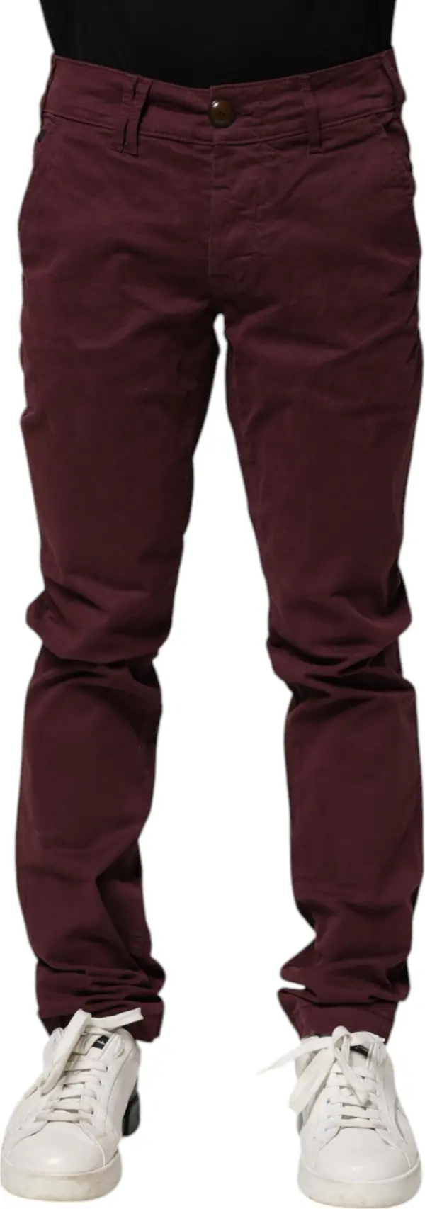 Maroon Cotton Stretch Skinny Fit Men Denim Jeans