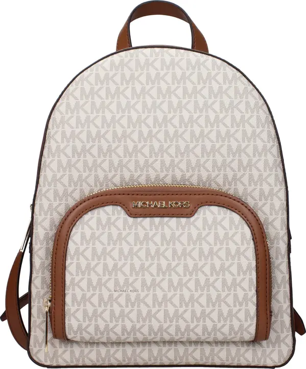 Beige Fabric Backpack