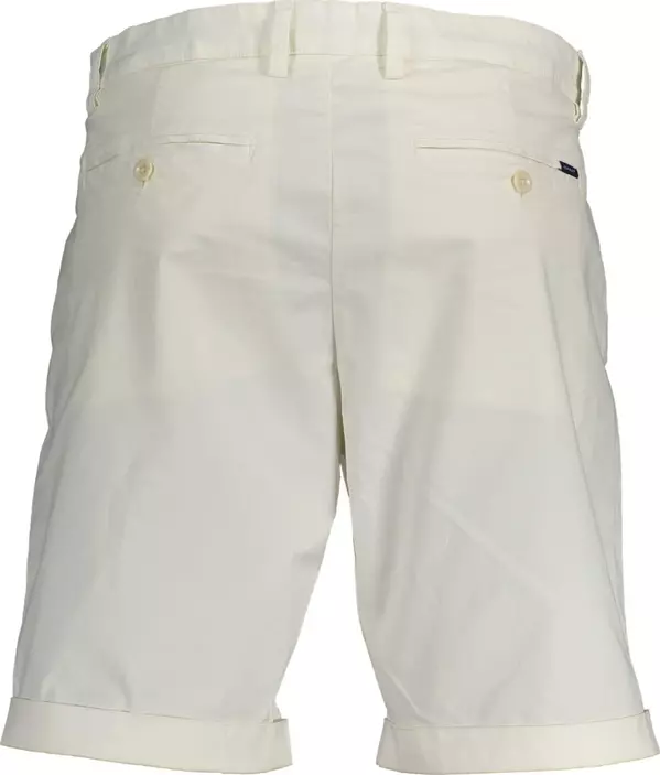 White Cotton Bermuda Shorts