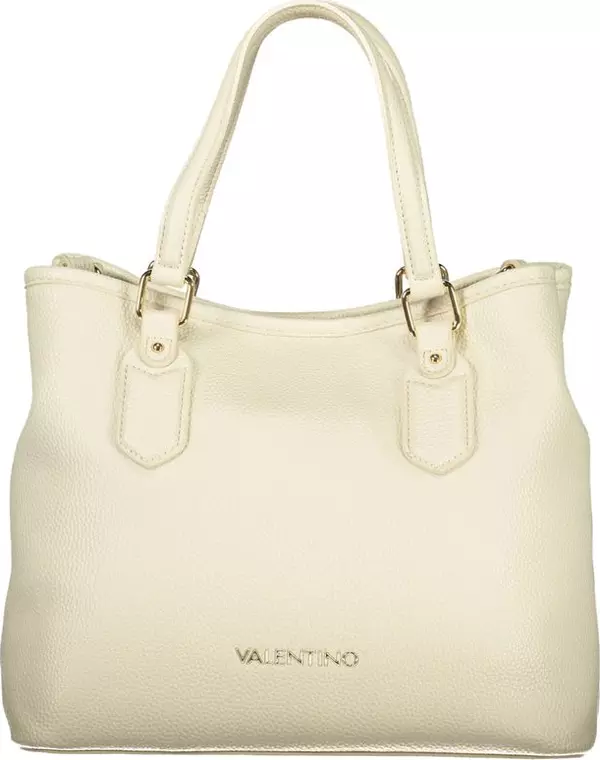 Beige Polyurethane Women's Bag