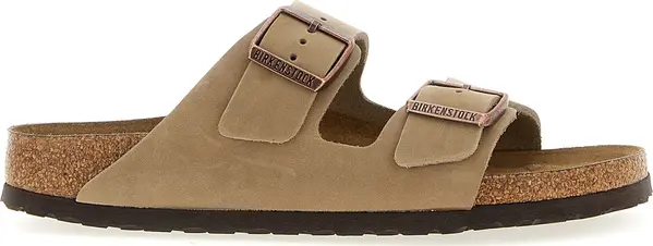 Brown Leather Slides