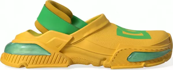 Yellow Green Rubber Clogs Men Slippers Men Shoes