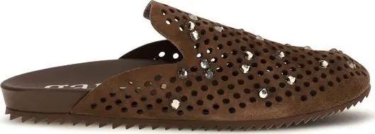 Brown Calf Leather Bos Taurus Mules
