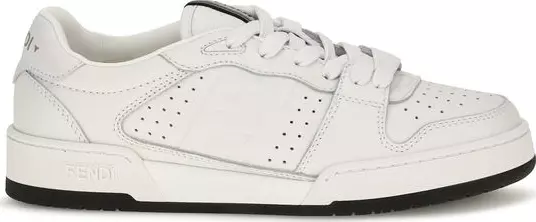 White Calf Leather Bos Taurus Athletic Sneakers