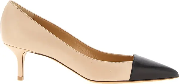 Multicolor Goatskin Mid Heel Pumps