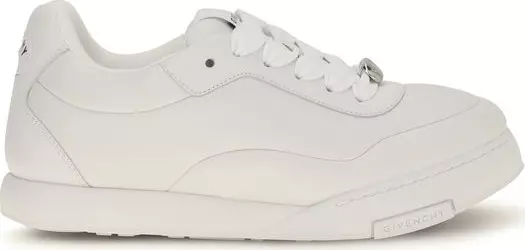 White Calf Leather Bos Taurus Sneakers