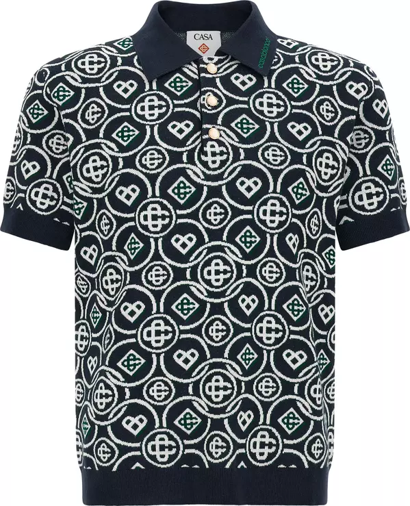 Blue Cotton Polo Shirt