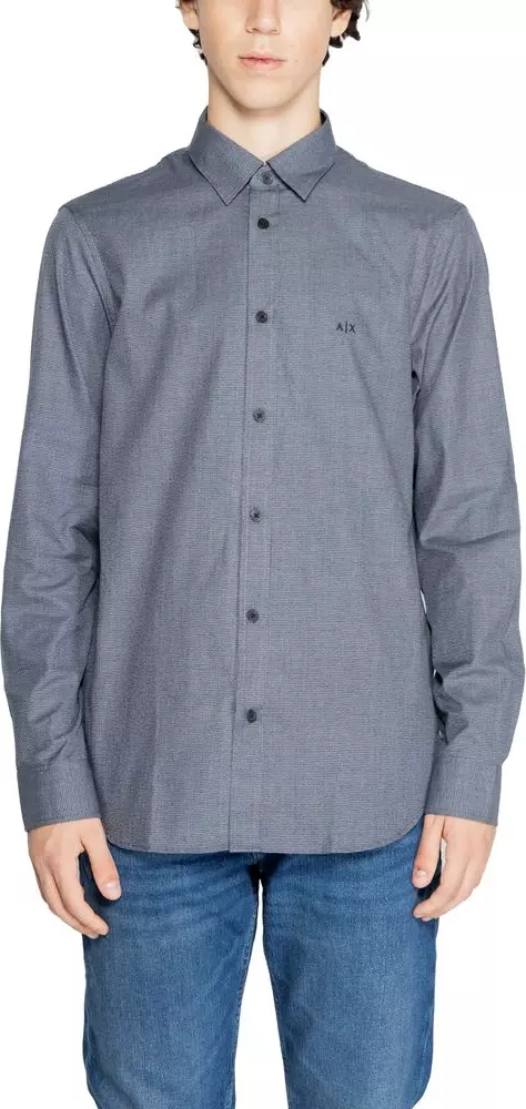 Blue Cotton Dress Shirt