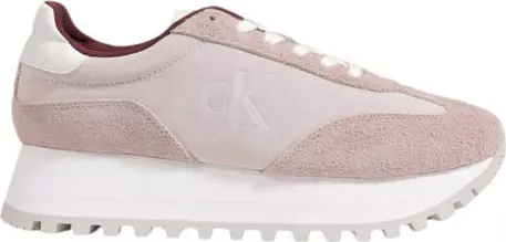 Purple Leather Low Top Sneakers