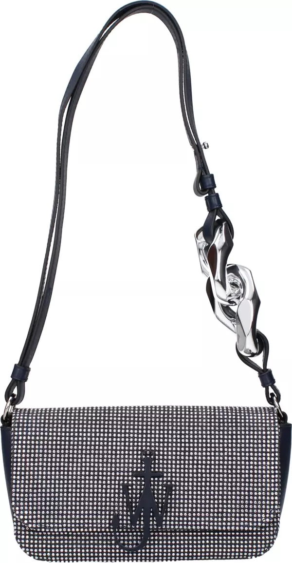 Blue Fabric Shoulder Bag