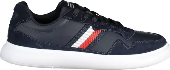 Blue Polyurethane Men Sneaker