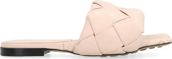 Multicolor Leather Flat Sandals