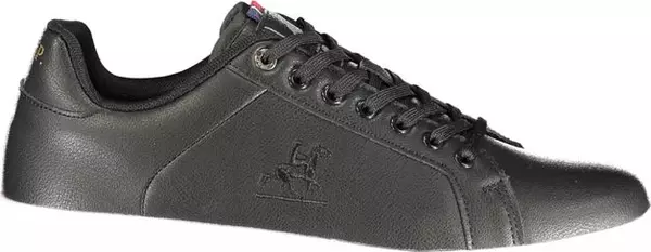 Black Polyurethane Men's Sneaker