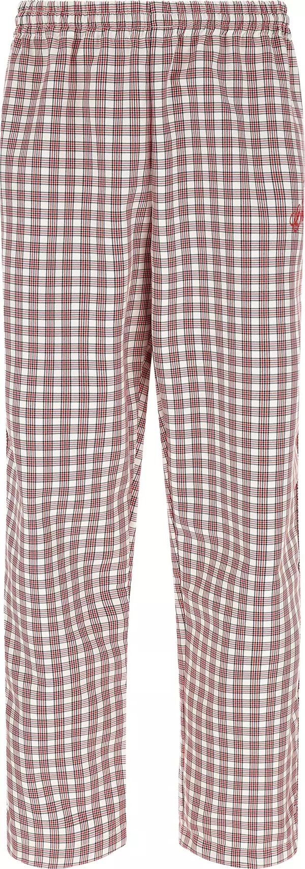Red Polyester Casual Pants