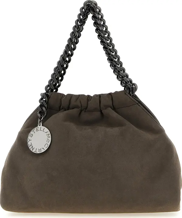 Gray Polyamide Crossbody Bag