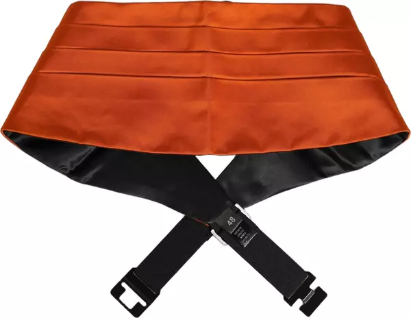 Orange 100% Silk Belt Waist Cummerbund