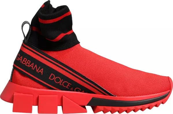 Red Black Sorrento Socks Sneakers Shoes