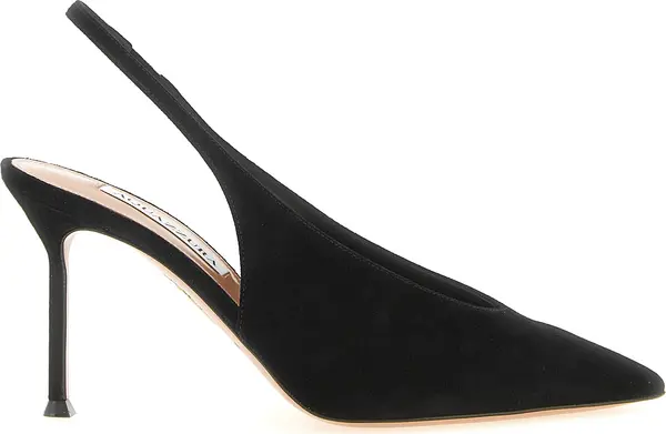 Black Calfskin High Heel Pumps