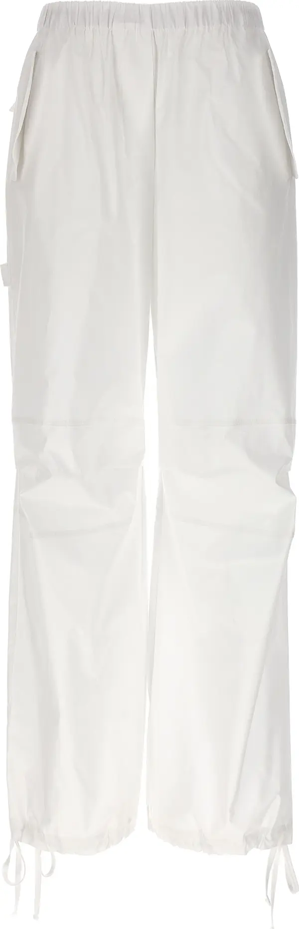 White Cotton Cargo Pants